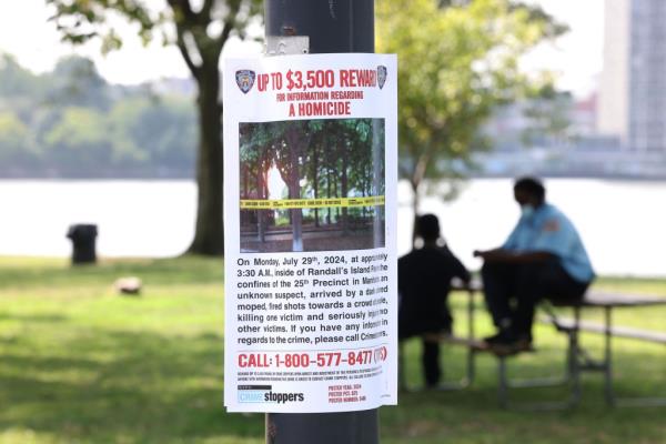 NYPD CrimeStoppers is offering up to a $3,500 reward for information on the deadly Randall's Island shooting.