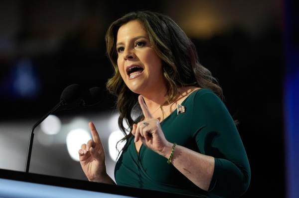 Rep. Elise Stefanik, R-NY., speaks during the Republican Natio<em></em>nal Co<em></em>nvention Tuesday, July 16, 2024, in Milwaukee.