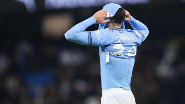 Man City defender Josko Gvardiol reacts after the heavy defeat to Tottenham