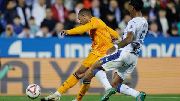 Kylian Mbappe in action against Leganes